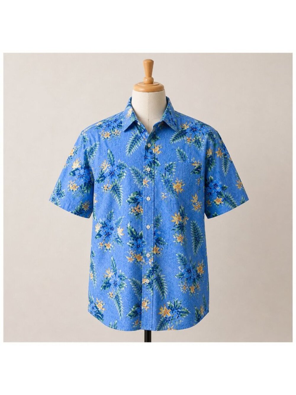 Nautica Tropical Floral Hawaiian Shirt XXL Linen Blend Beach Vacation Resort